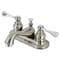 Kingston Brass KB607BL 4" Centerset Bathroom Faucet, Brushed Nickel/Polished Chrome KB607BL - alternate 1